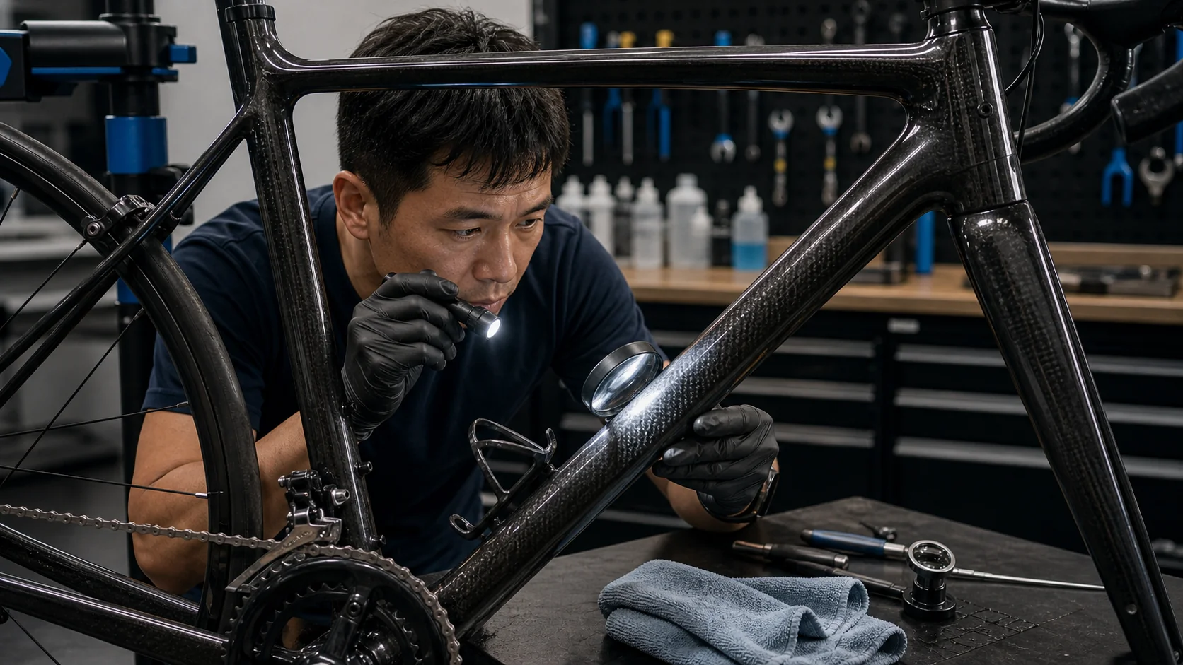 碳纖維車架裂縫檢查主視覺