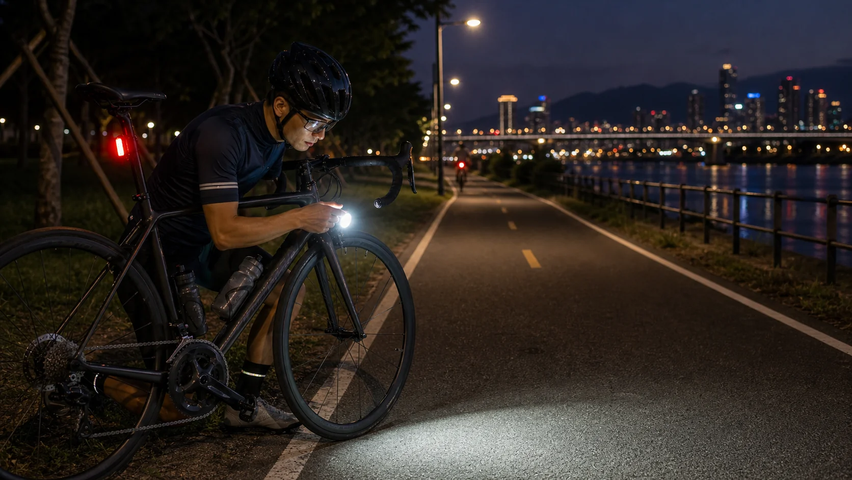 自行車車燈夜騎安全主視覺