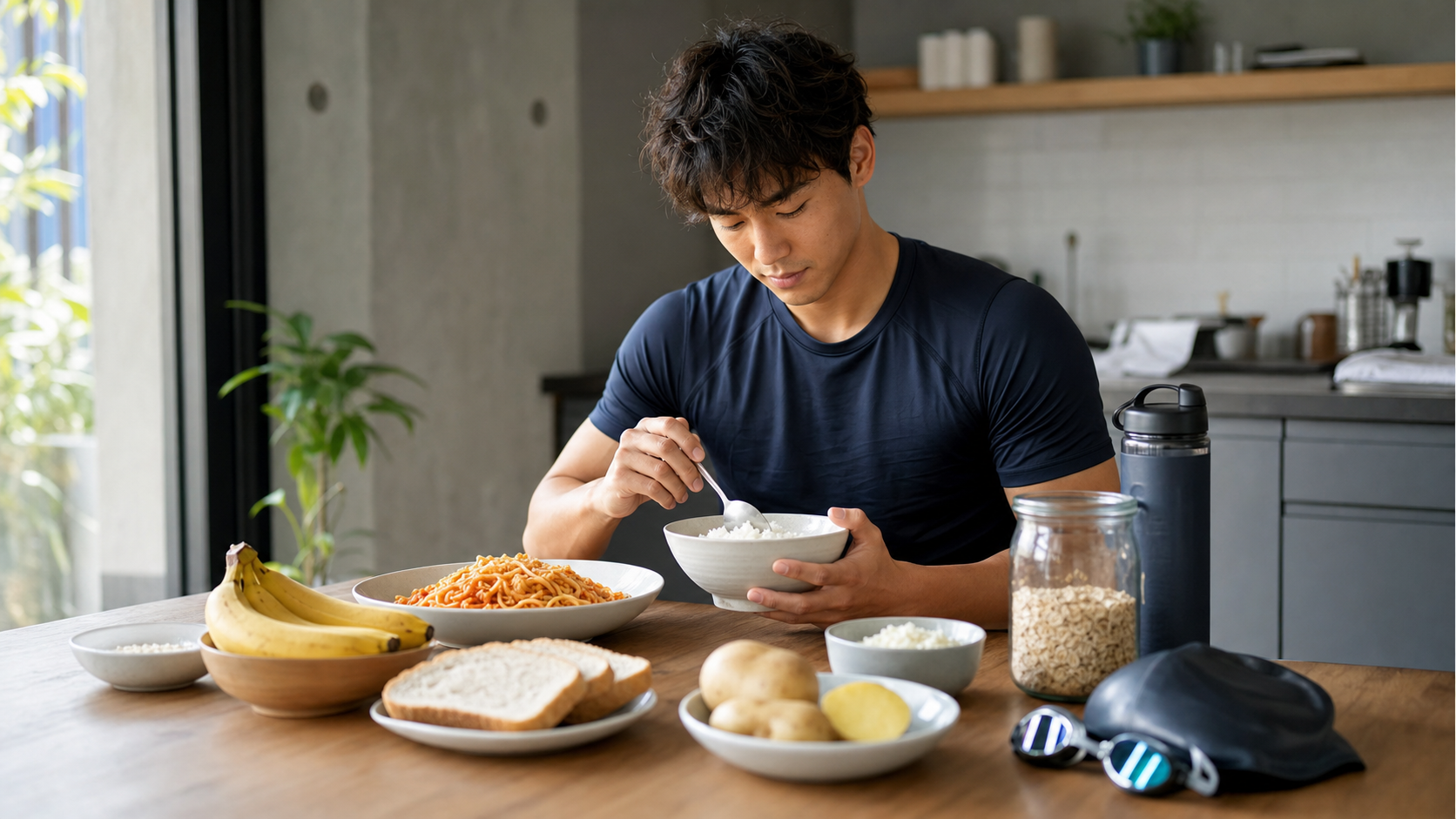 游泳比賽前的碳水堆疊:比賽前三天的飲食計畫