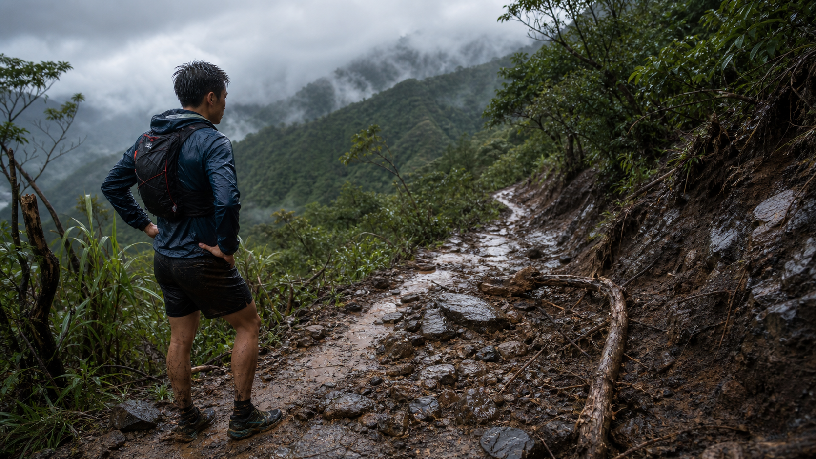 越野跑的氣候應對:台灣雨季颱風後山徑的安全判斷