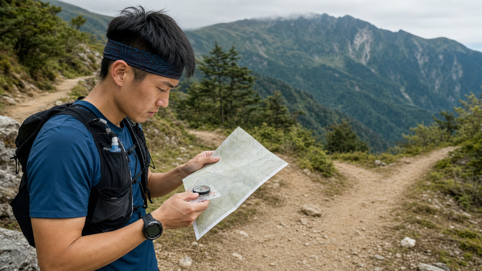 越野跑的導航技能:地圖、指南針與GPS的綜合應用