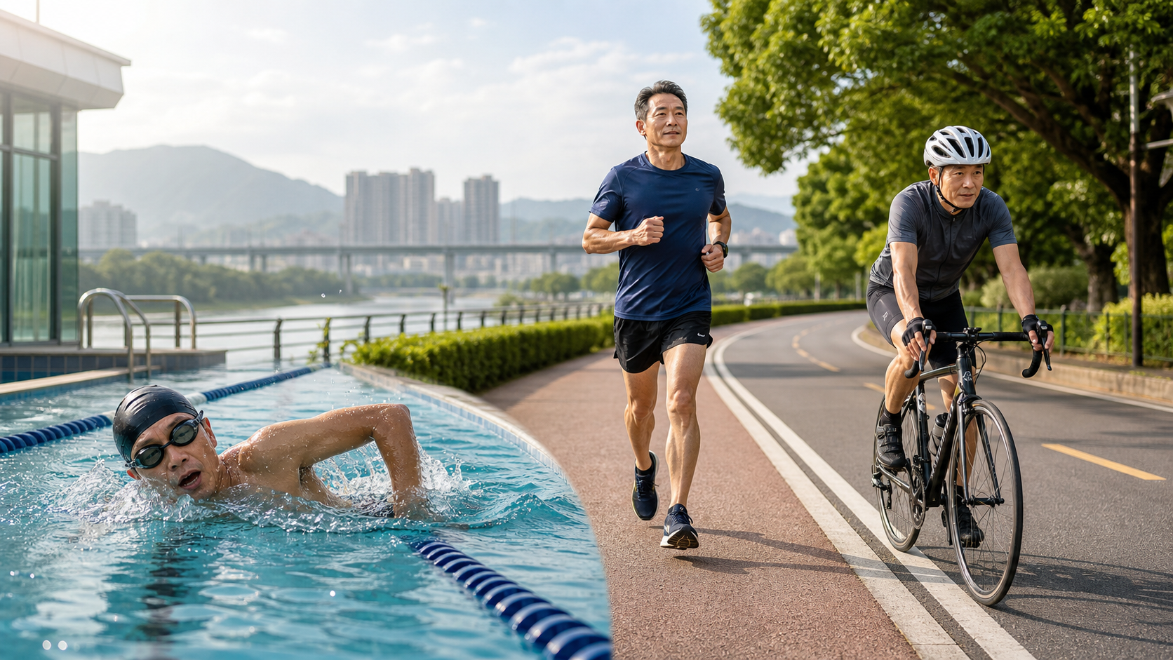 游泳 vs 跑步 vs 騎車:哪個運動最適合中年人