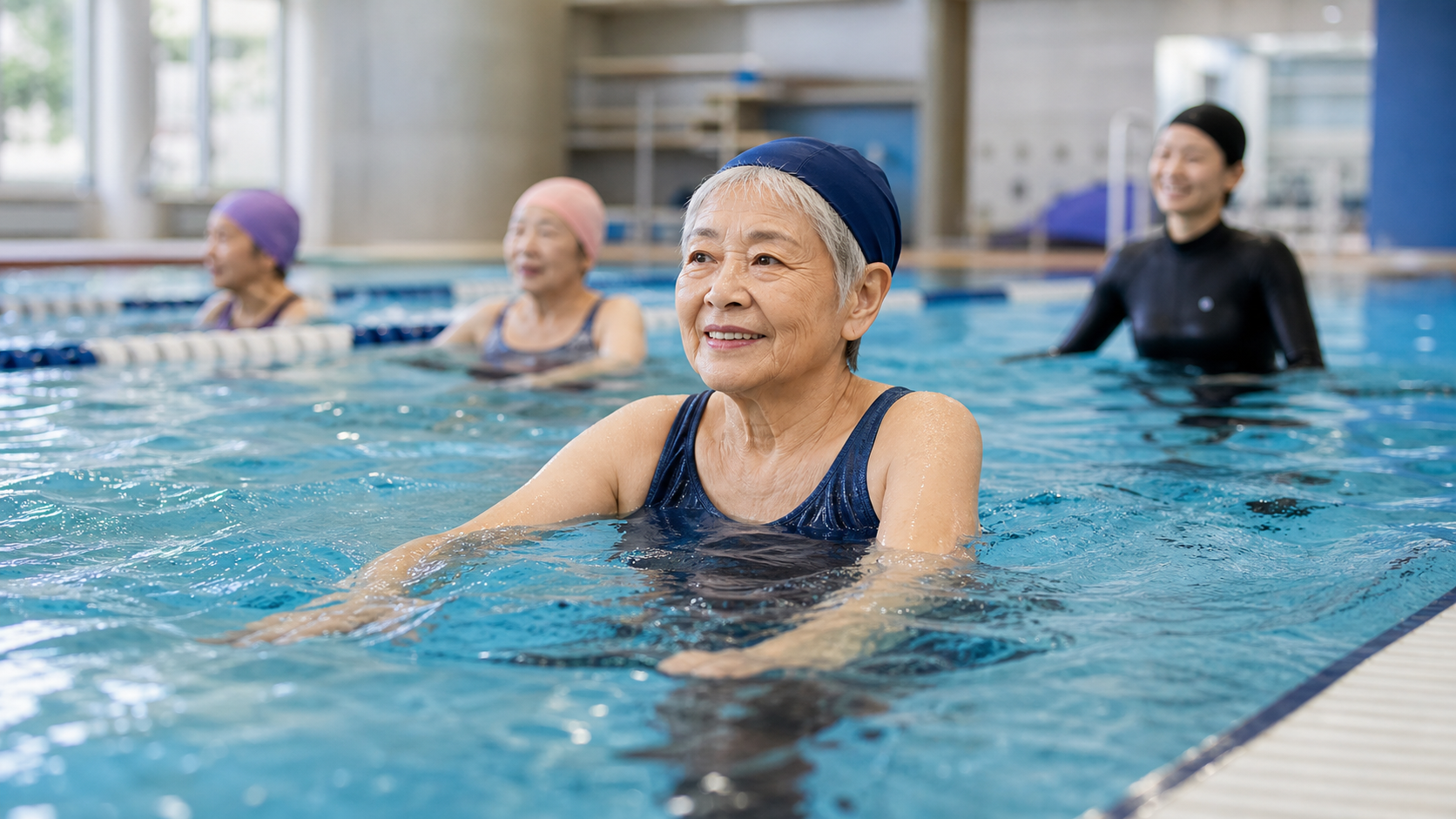 游泳的老年認知健康:水中有氧運動對失智症的預防效益