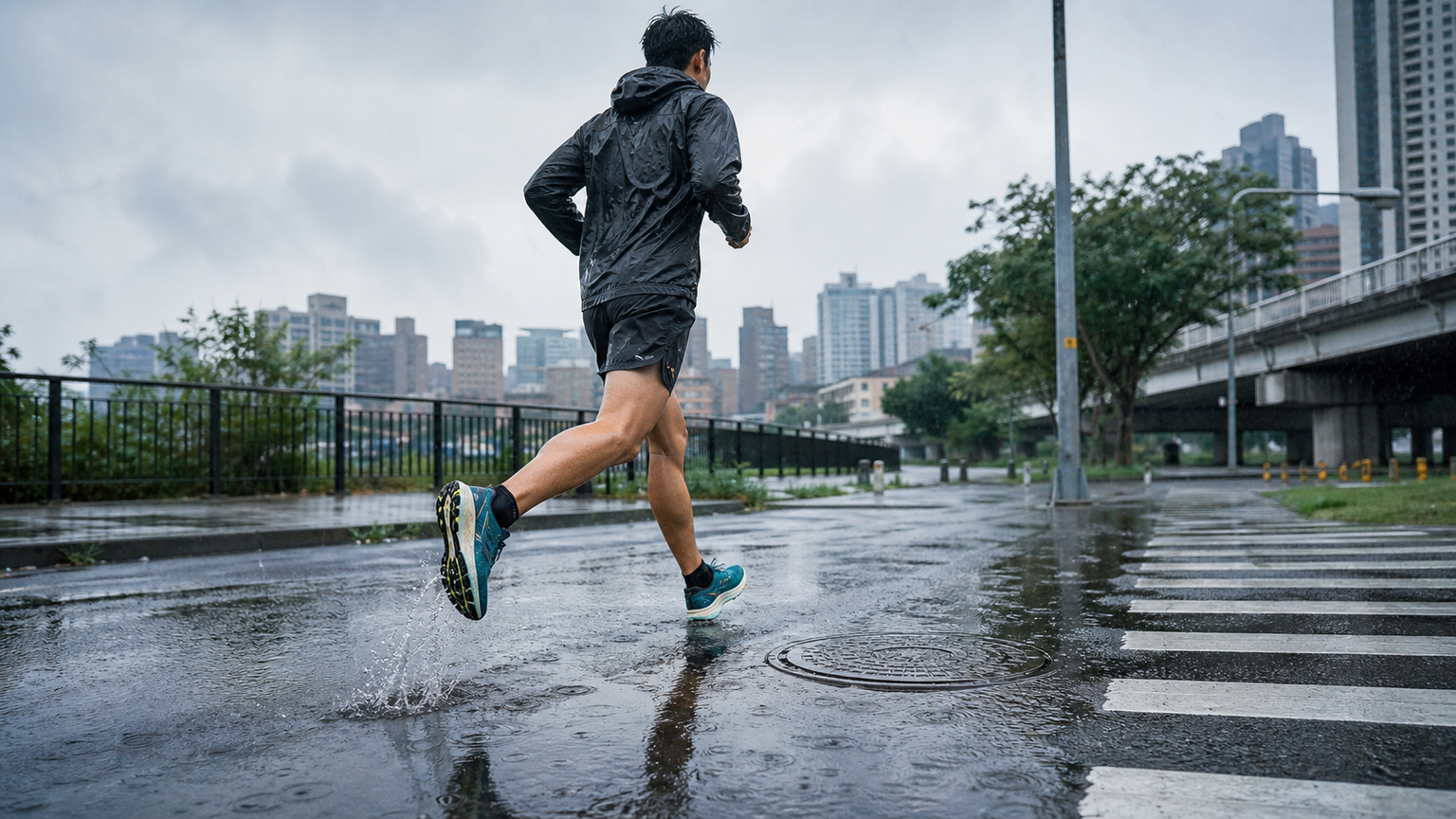 雨天跑步全攻略:跑鞋、衣物、地面摩擦力的調整