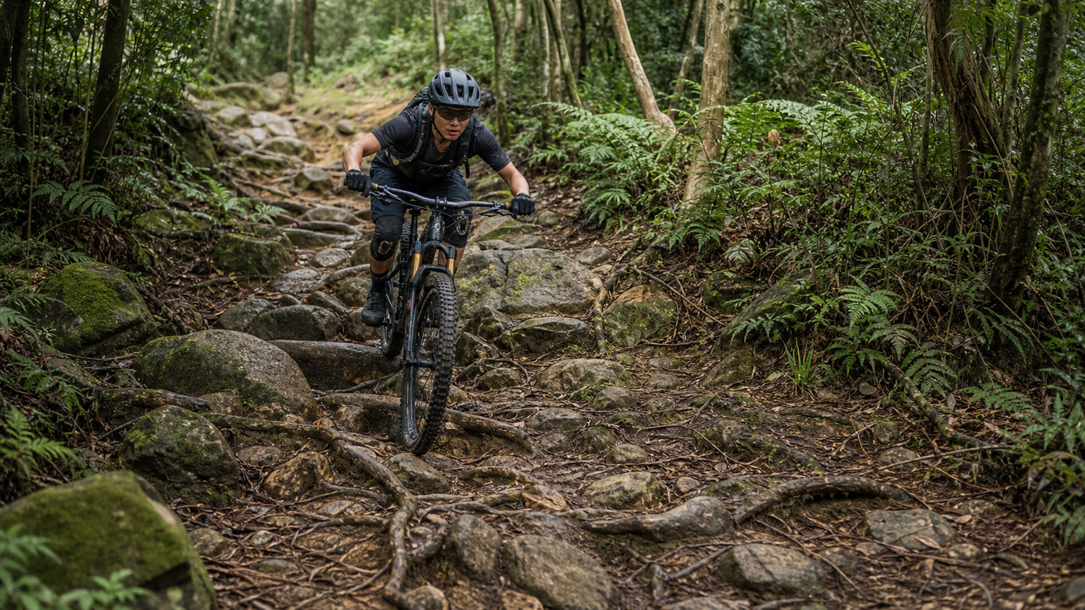 MTB 的技術路段:岩石區、樹根路段的速度選擇與路線判讀