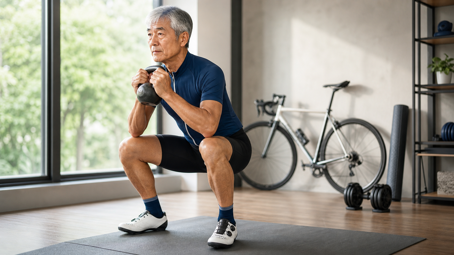 高齡騎車者的肌力訓練:預防肌少症的週2次重訓課表