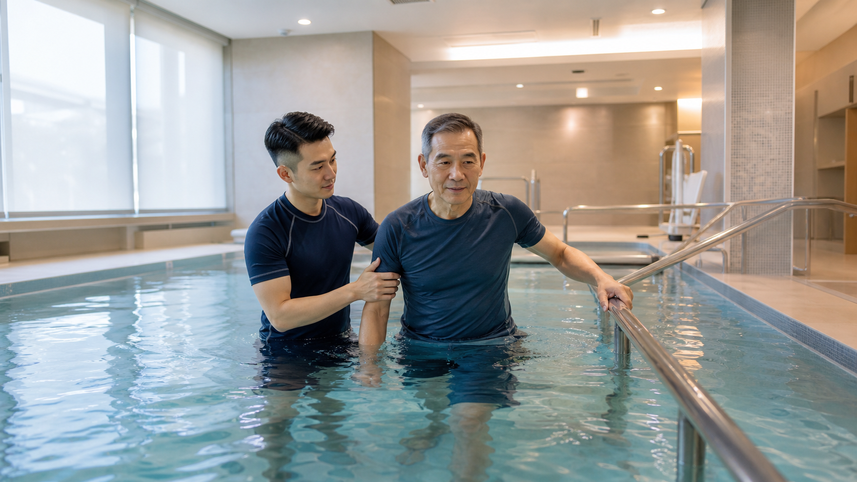 游泳對腦中風後復健:水中物理治療的台灣醫院應用現況