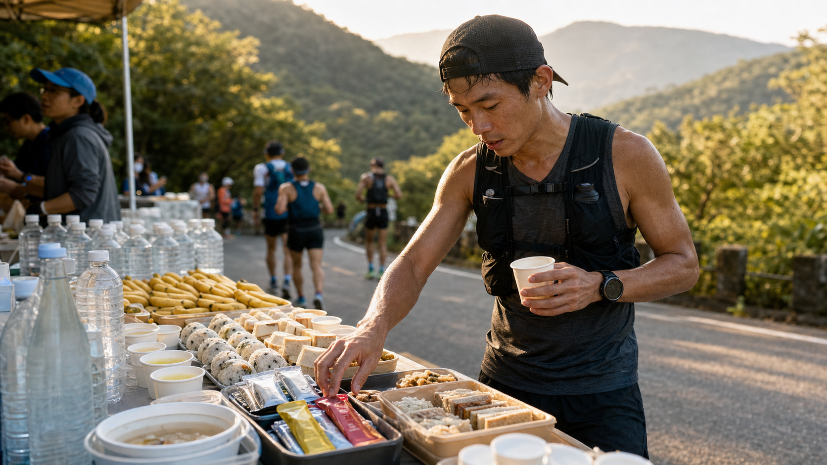 超馬補給策略：100km 賽事的固體食物 vs 液體補給的比例