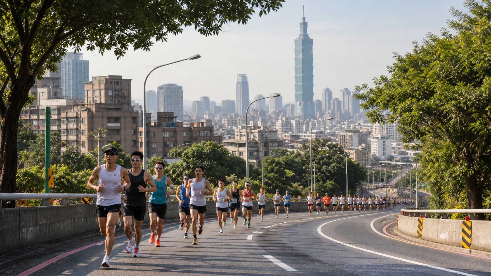 台北馬拉松路線分析:市區賽道的彎道數量與坡度圖解