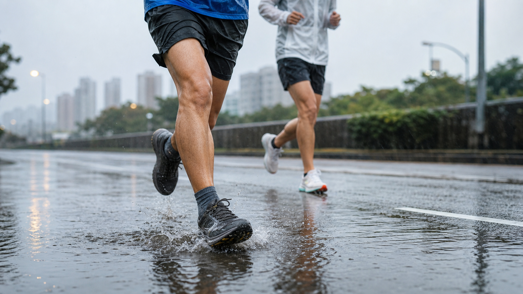 雨天馬拉松的裝備調整：防水鞋選擇 vs 接受濕腳的策略