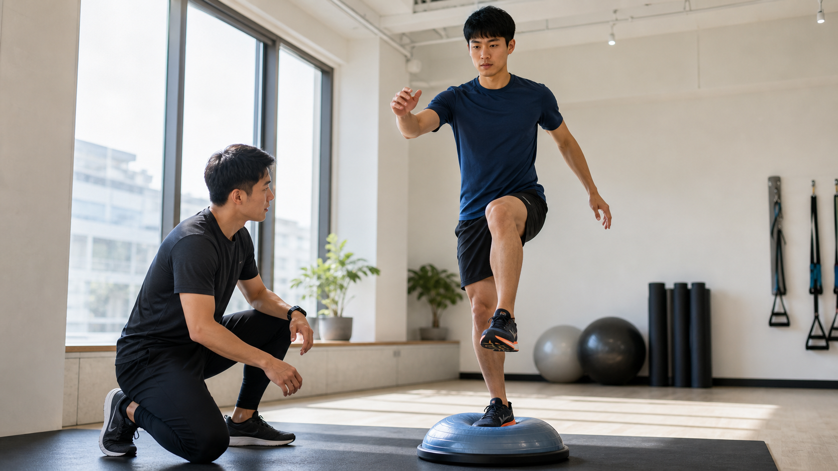 跑者的平衡訓練：單腳站立與 Bosu 球訓練的跑步穩定效益
