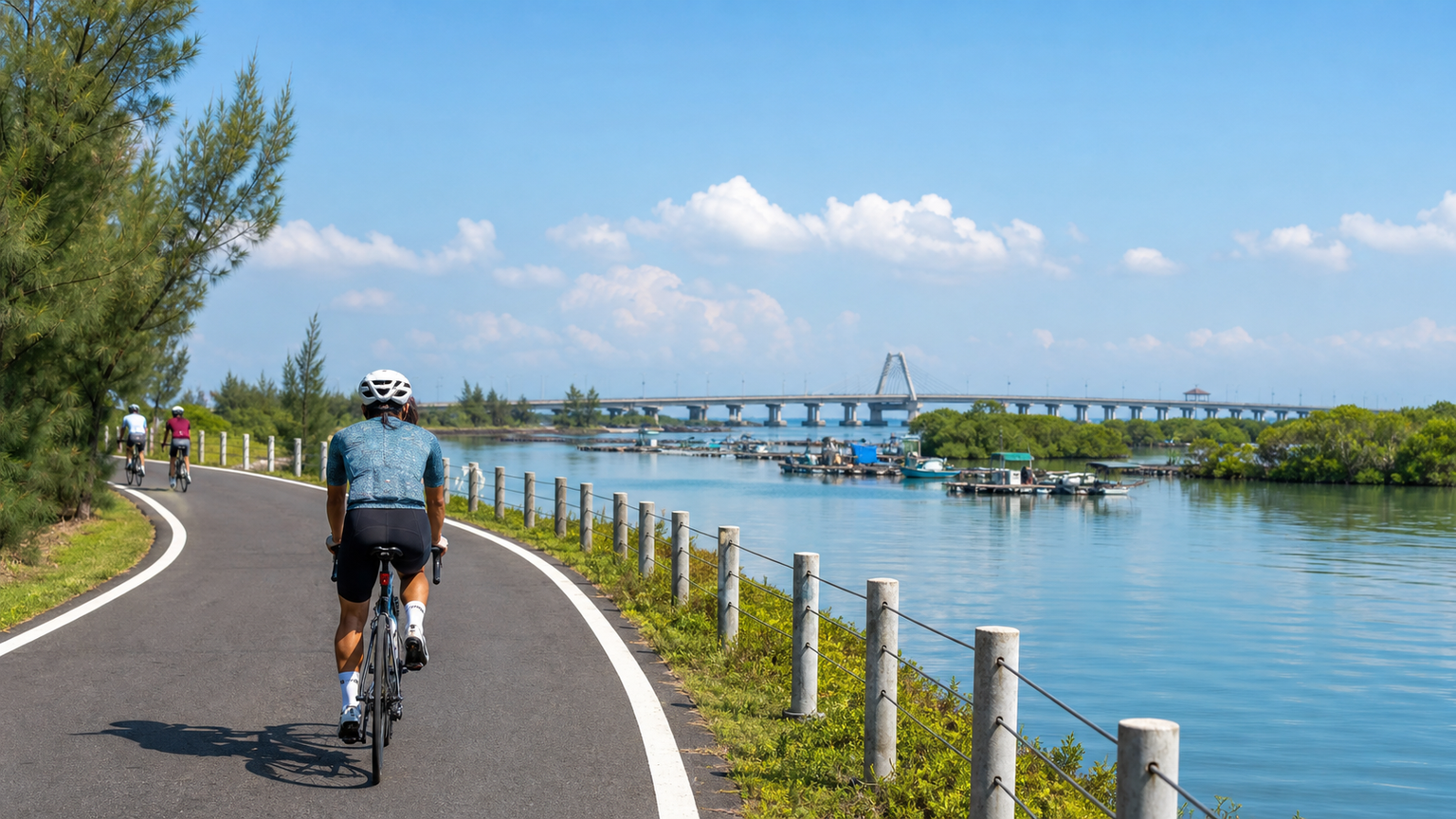 屏東大鵬灣環灣路線:台灣南端的平坦海灣騎行